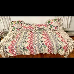 Gorgeous Tammy Kanat for Anthropologie quilt & 4 pillow covers.